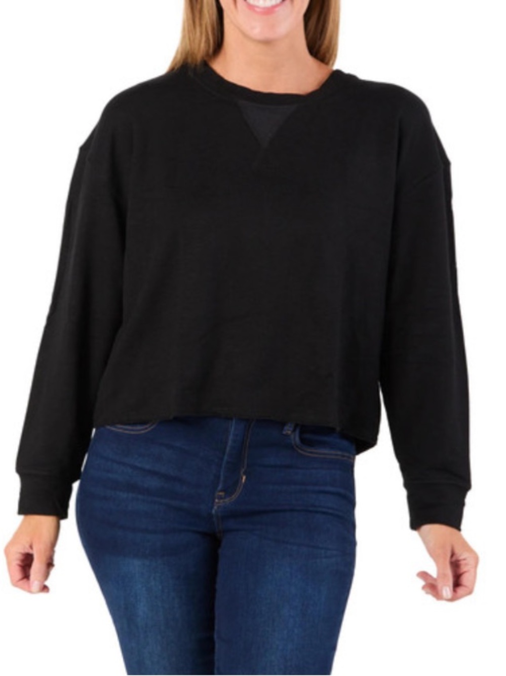 Splendid Long Sleeve Top in Black XS NWT